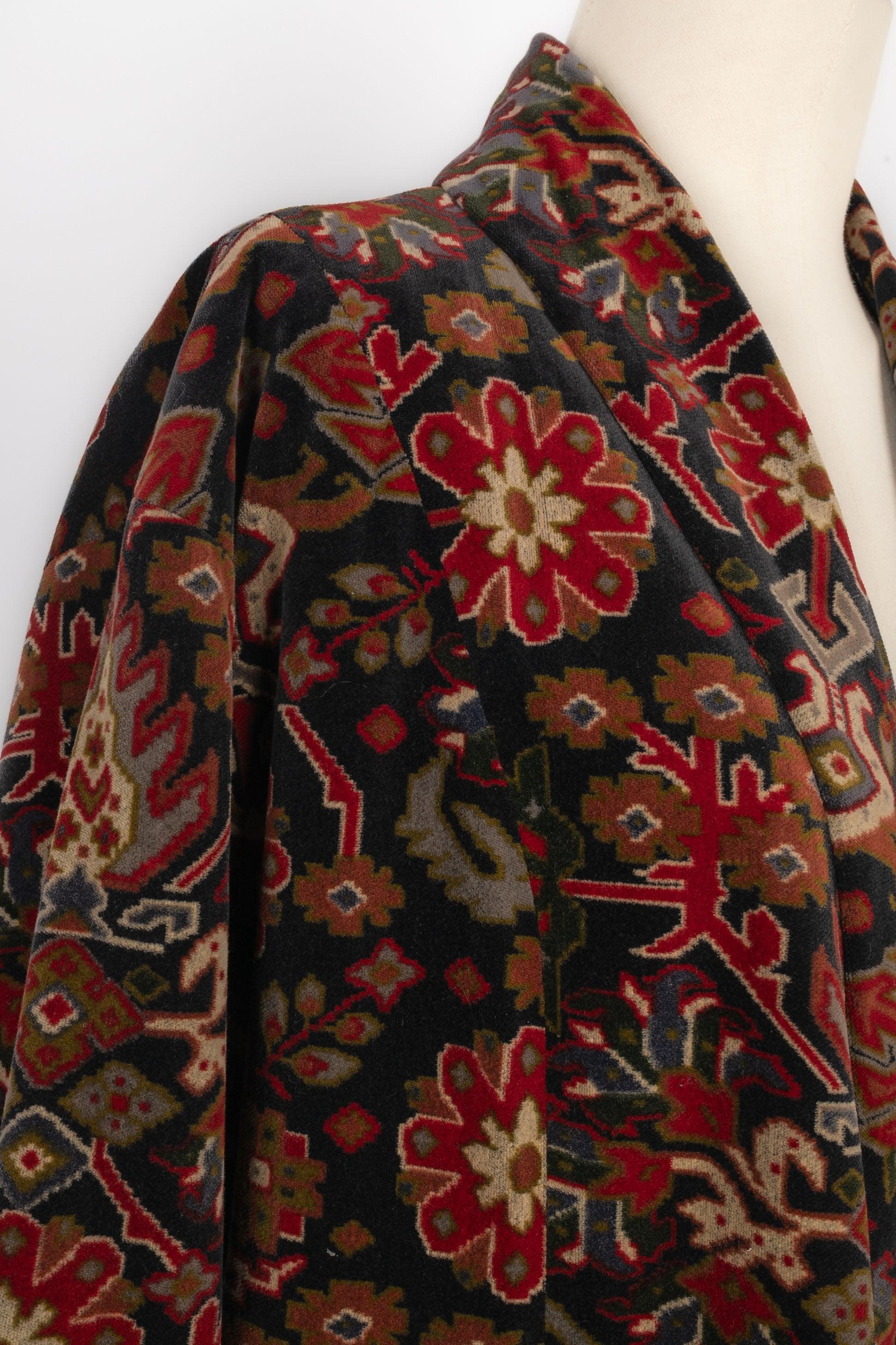 Women's Kenzo Velvet Cotton Coat For Sale