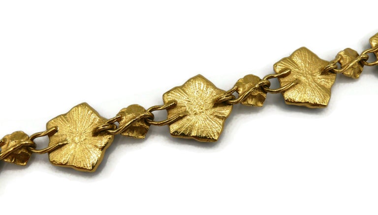 KENZO Vintage Gold Tone Resin Flower Necklace at 1stDibs | kenzo