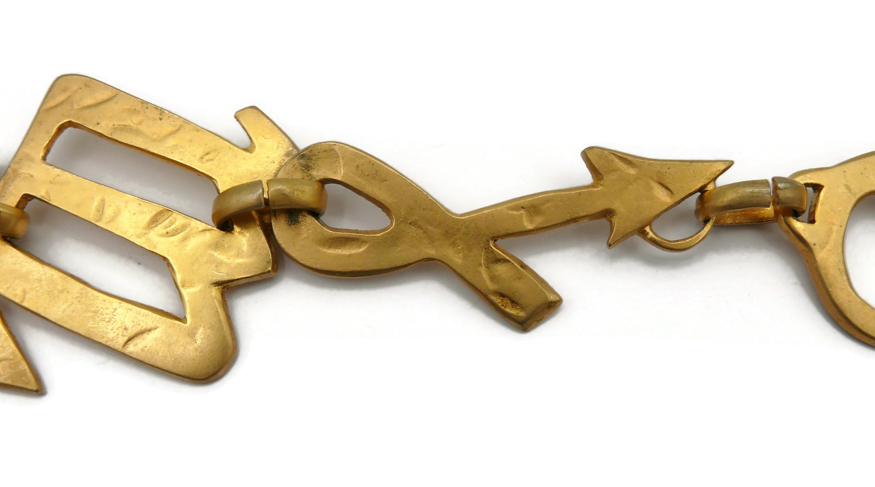 KENZO Vintage Gold Tone Zodiac Necklace  For Sale 7