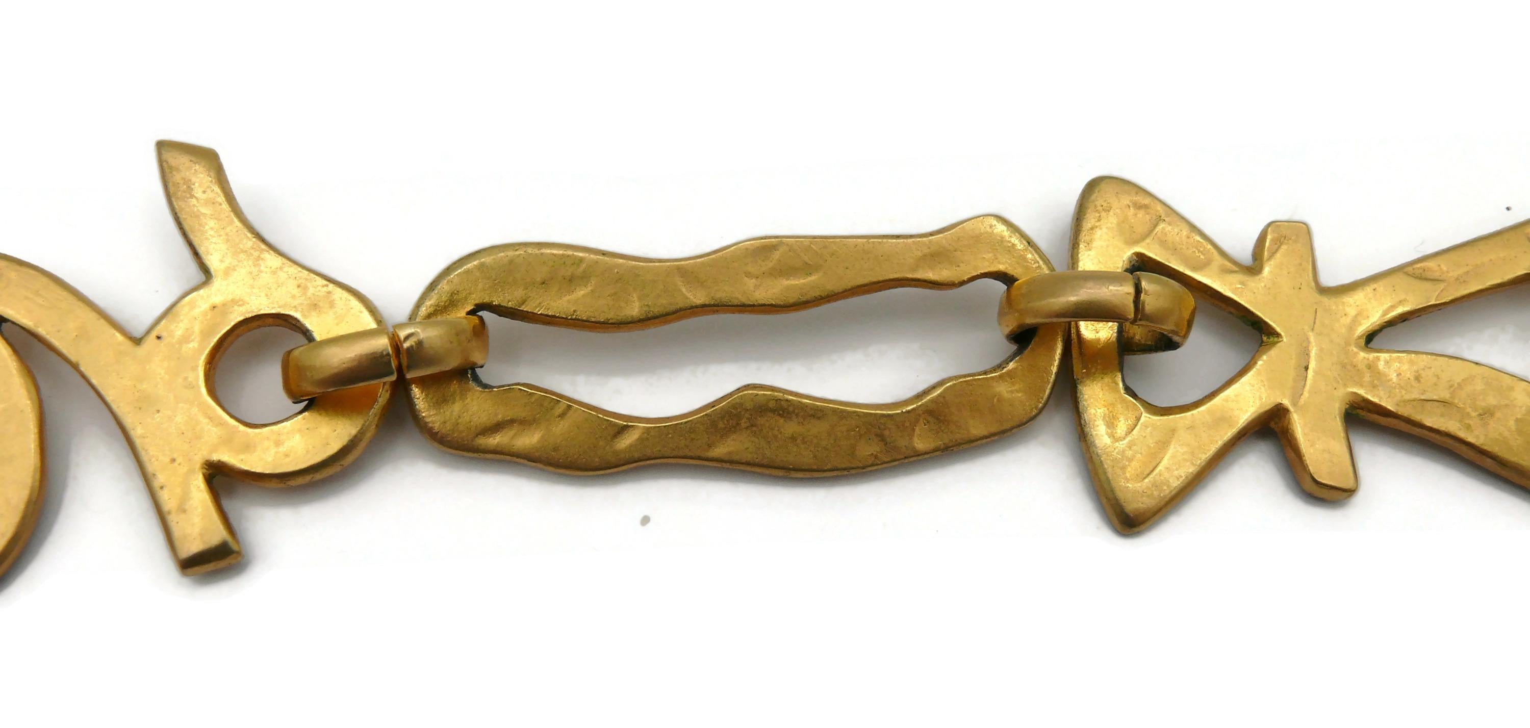 KENZO Vintage Gold Tone Zodiac Necklace  For Sale 9