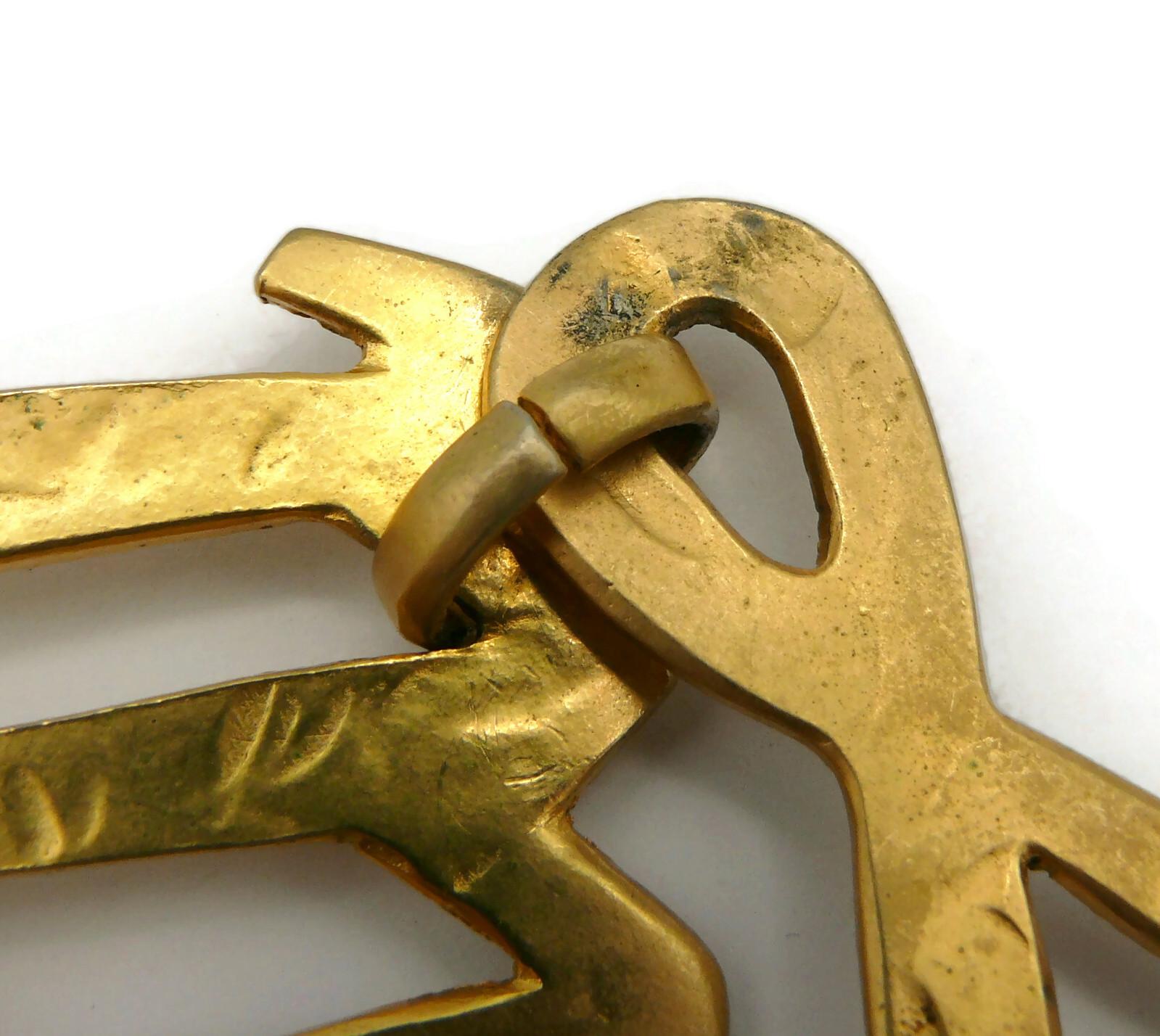 KENZO Vintage Gold Tone Zodiac Halskette  im Angebot 13
