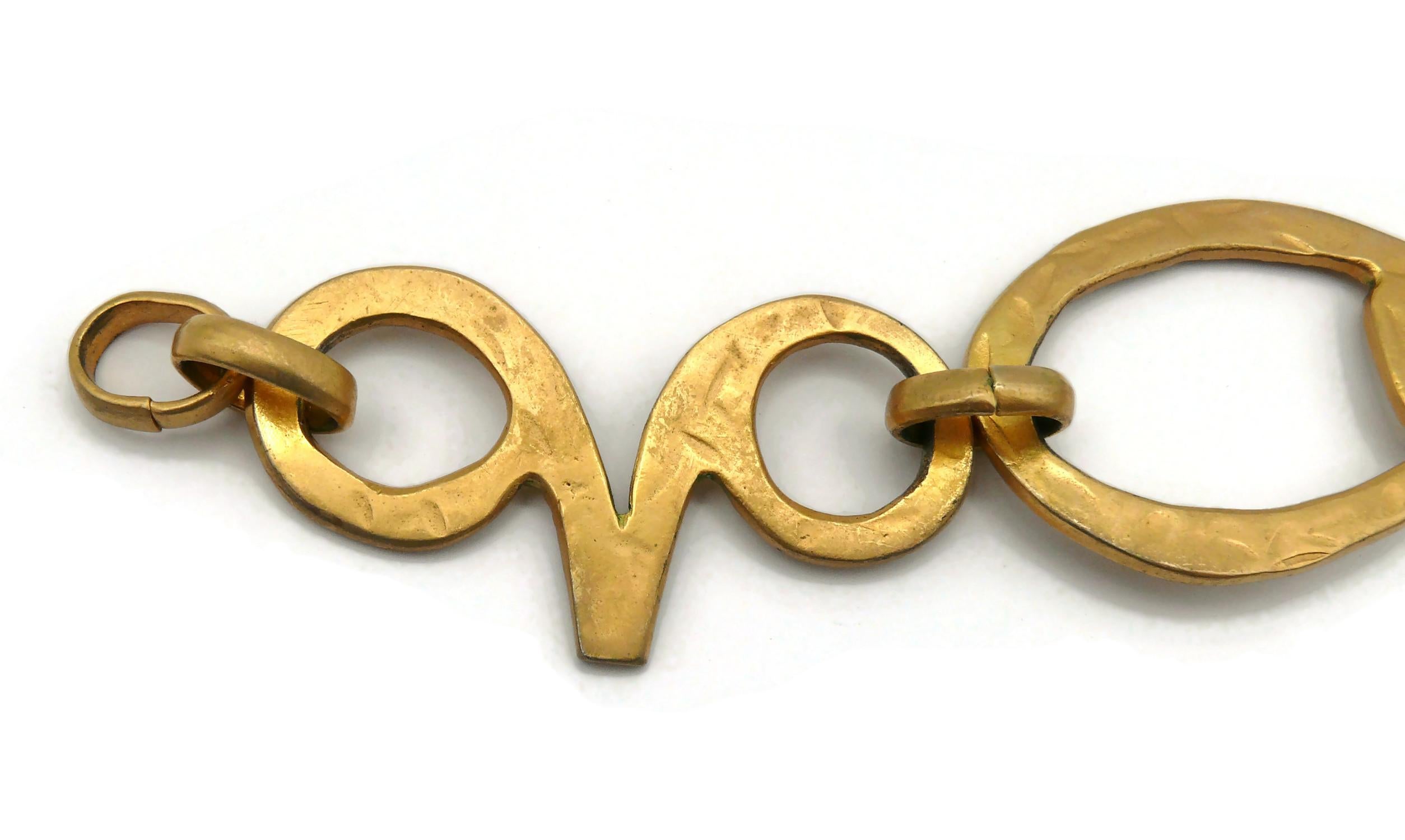Women's KENZO Vintage Gold Tone Zodiac Necklace  For Sale