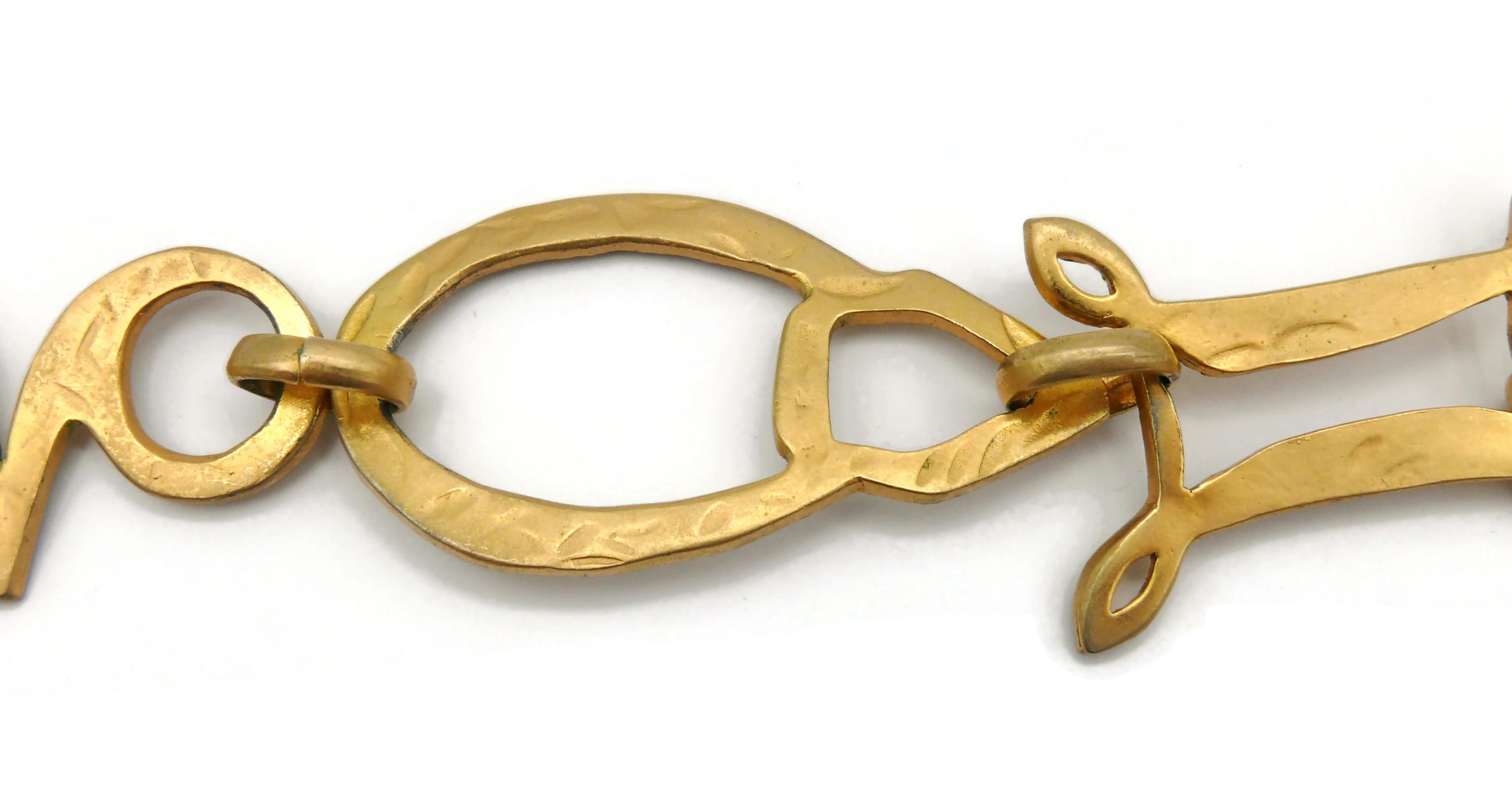 KENZO Vintage Gold Tone Zodiac Halskette  im Angebot 1