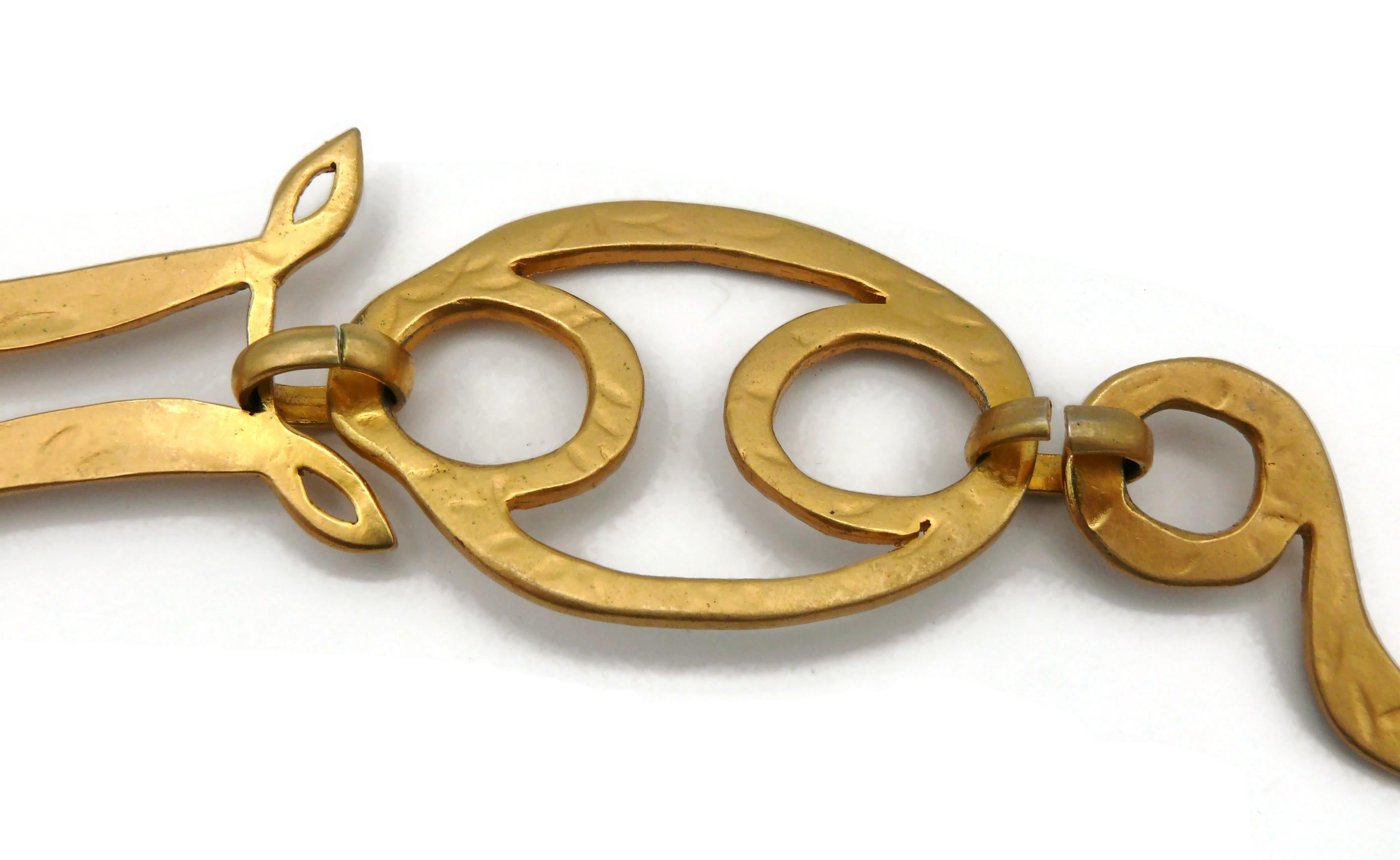 KENZO Vintage Gold Tone Zodiac Necklace  For Sale 3