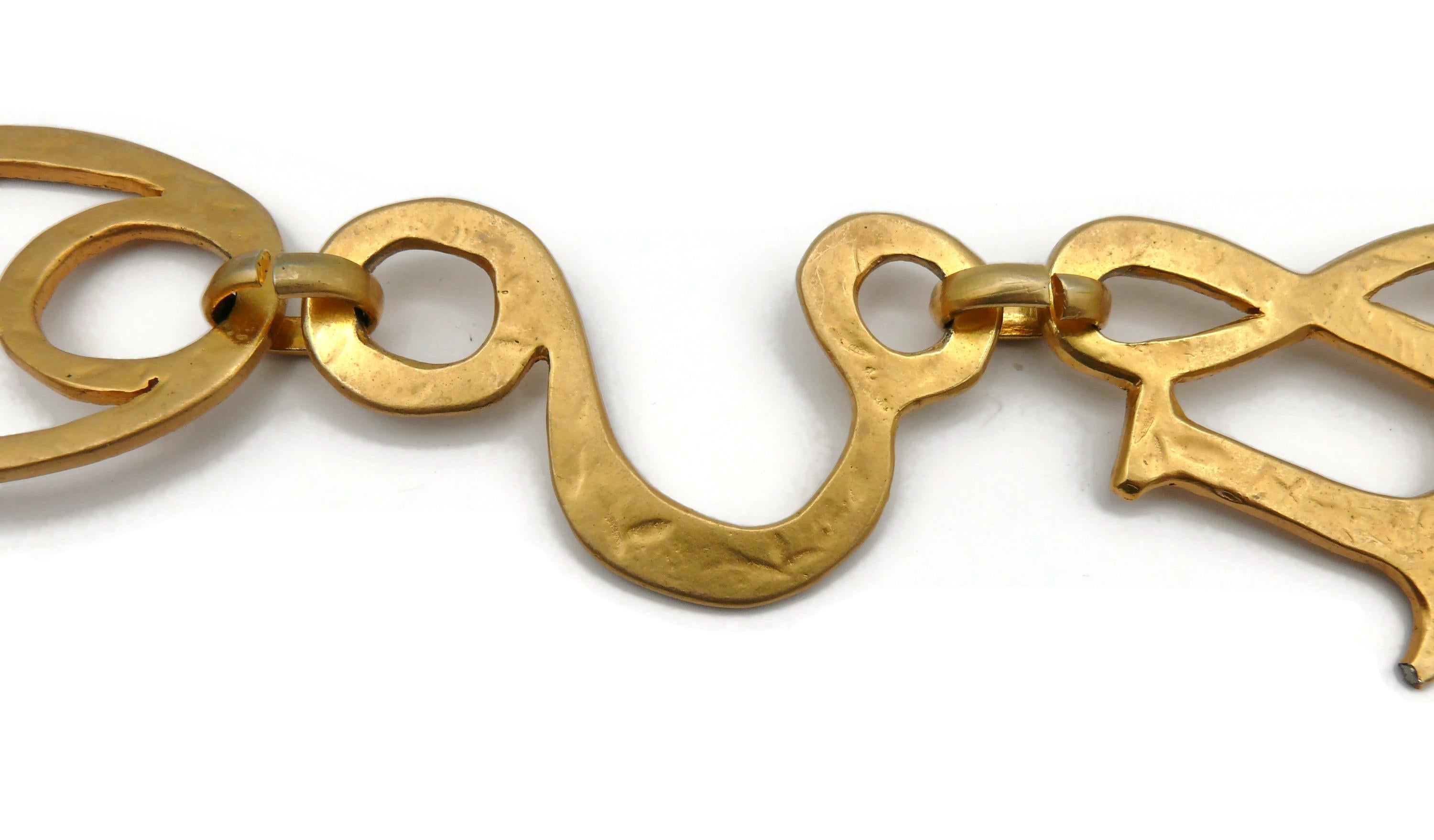 KENZO Vintage Gold Tone Zodiac Necklace  For Sale 4