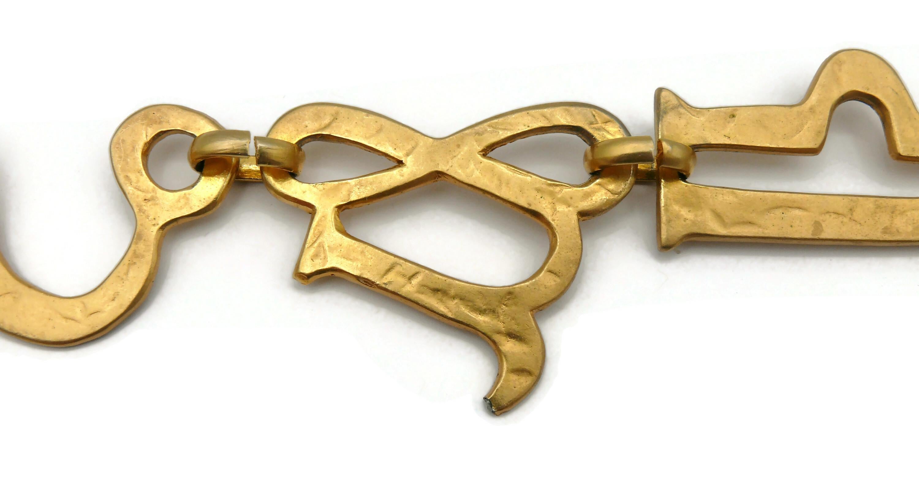 KENZO Vintage Gold Tone Zodiac Necklace  For Sale 5