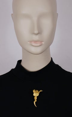 Broche Flor KENZO Vintage Oro Mate