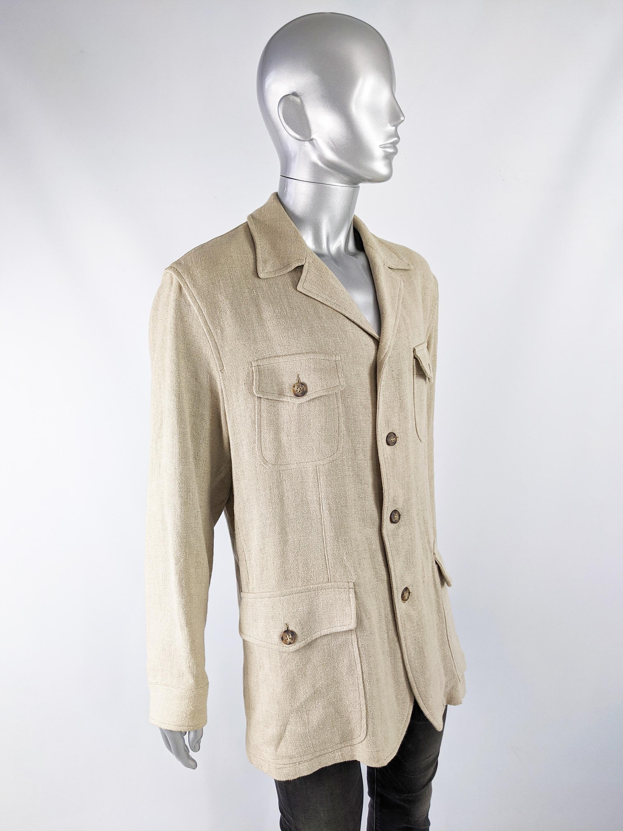 vintage men's linen jacket
