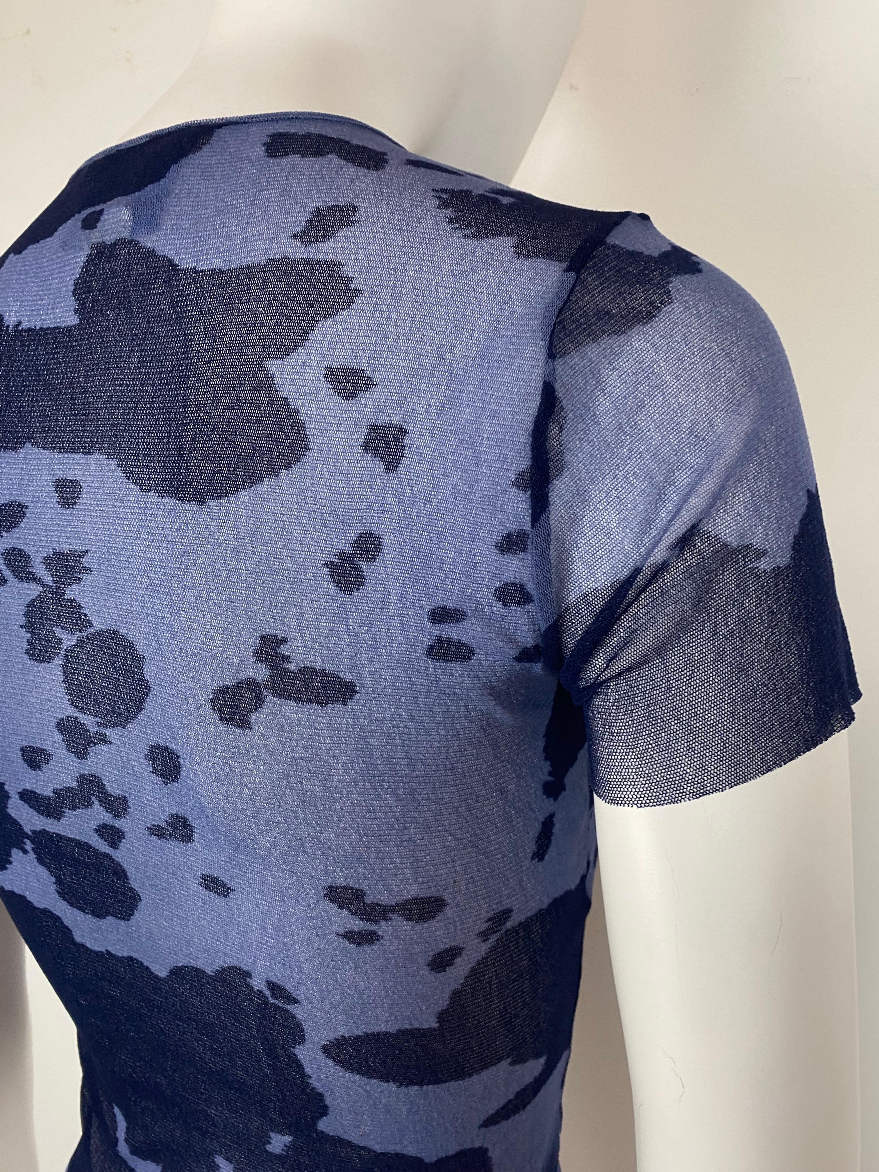 Kenzo - Top a rete vintage con ricamo floreale anni '90 in vendita 3