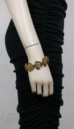 KENZO Vintage Resin Cherry Blossoms Link Bracelet