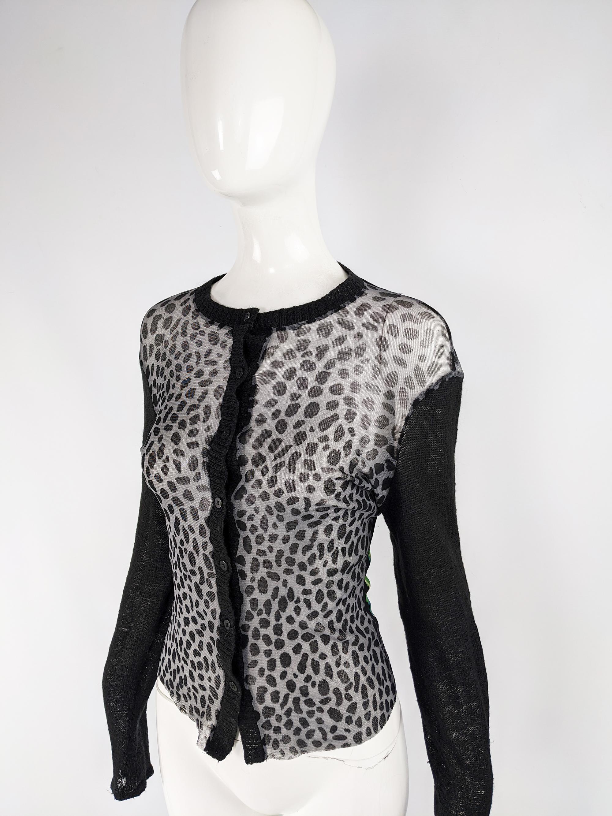 sheer leopard cardigan