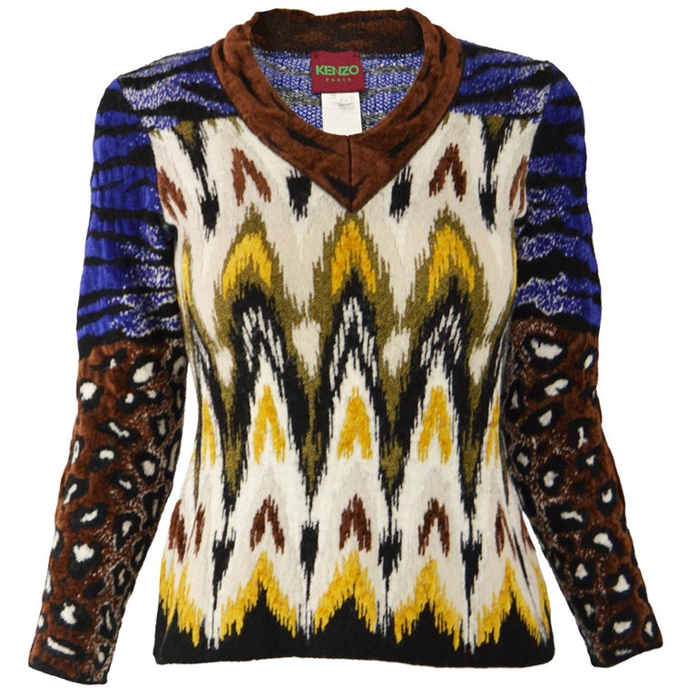 Kenzo Vintage Textured Knit Sweater For Sale at 1stDibs kenzo knitted