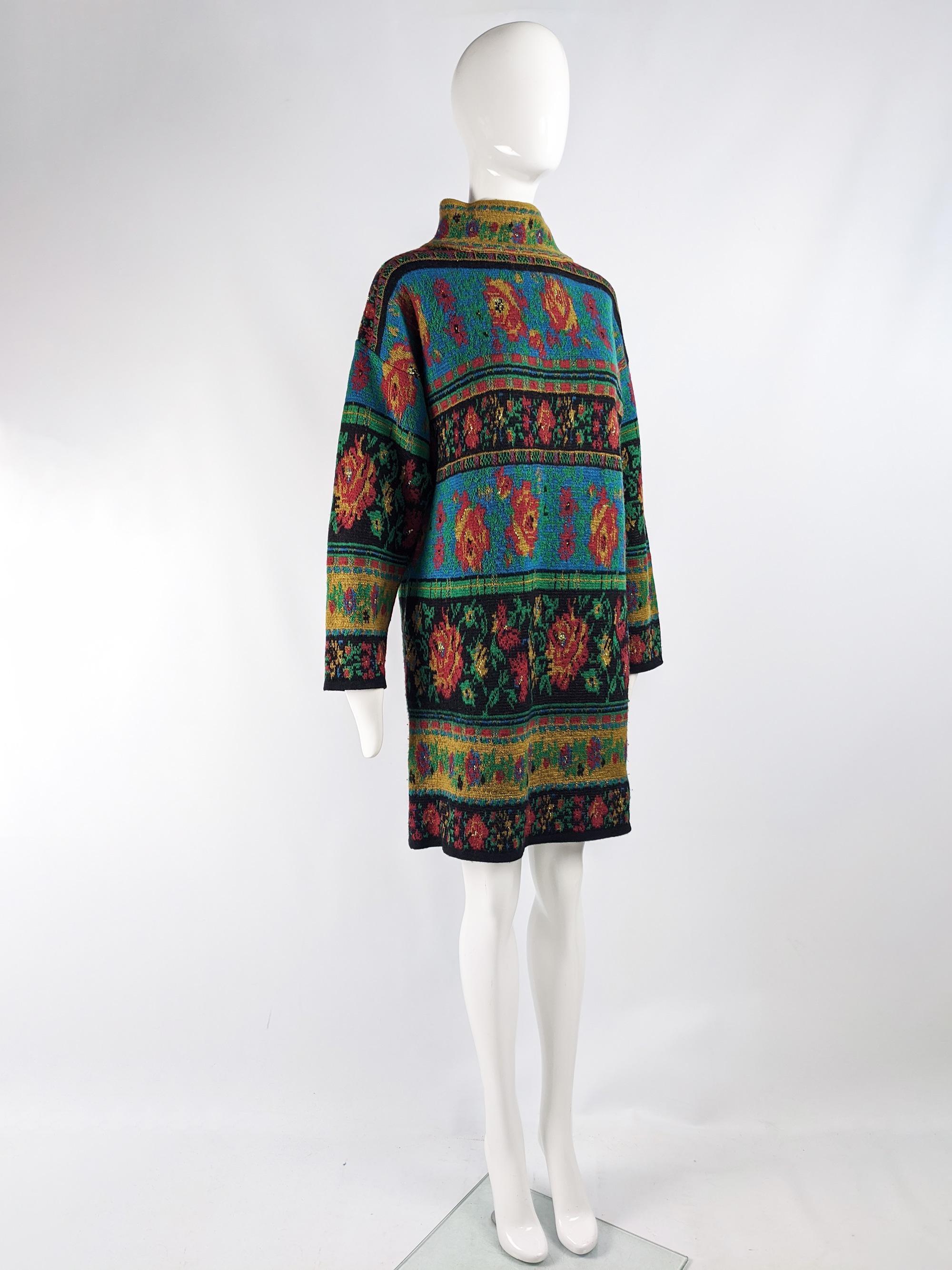 Women's Kenzo Vintage Wool Knit Sweater Dress, 1980s For Sale