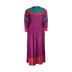 Kenzo vivid pink kimono inspired silk dress, circa 1980