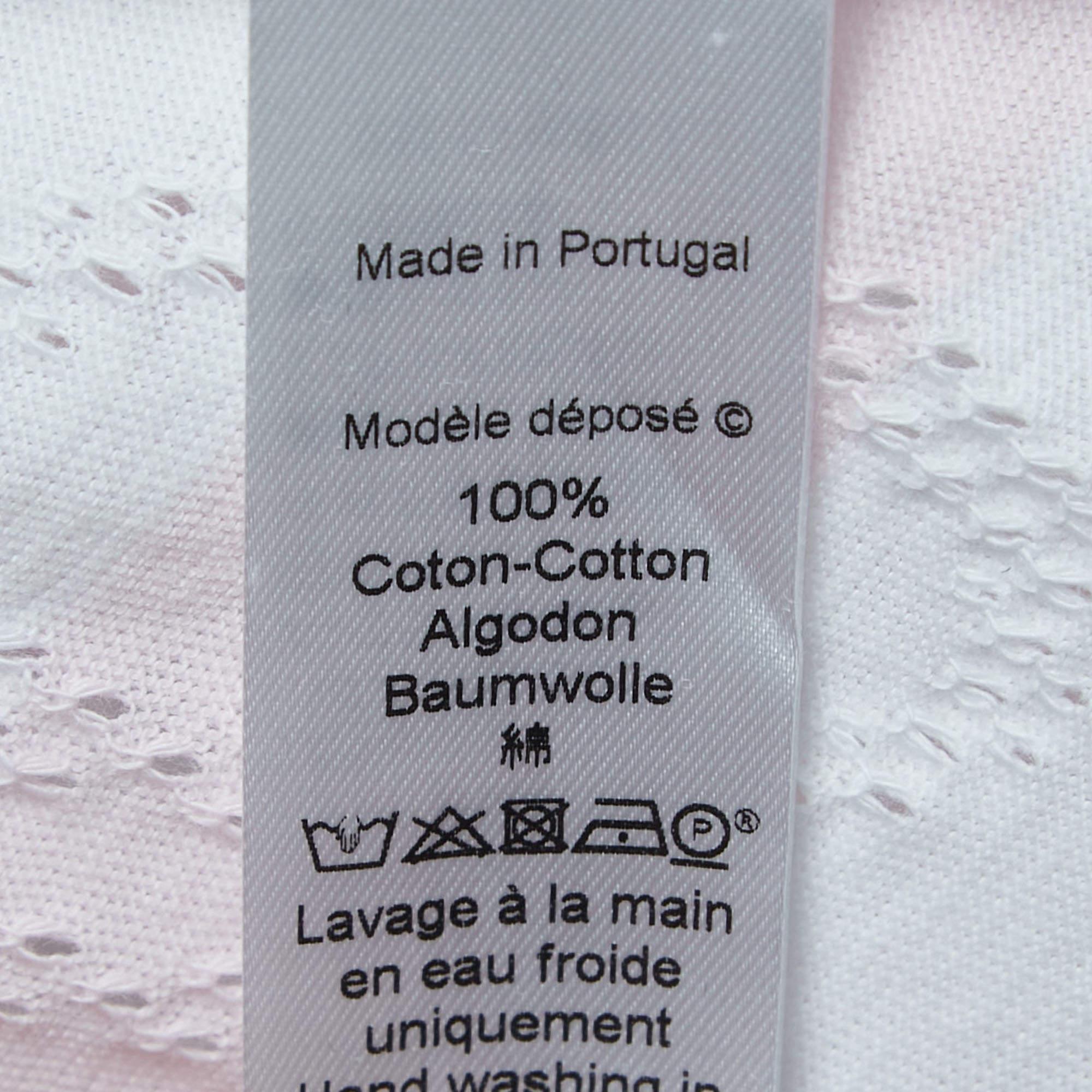 Kenzo Weiß/Pink Gemustertes T-Shirt mit Rundhalsausschnitt und halben Ärmeln aus Baumwolle M Herren im Angebot