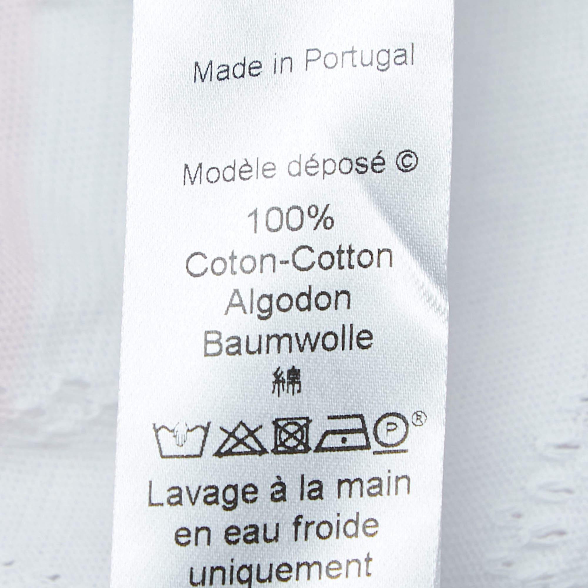Kenzo Weiß/Pink Gemustertes T-Shirt mit Rundhalsausschnitt und halben Ärmeln aus Baumwolle M im Angebot 1