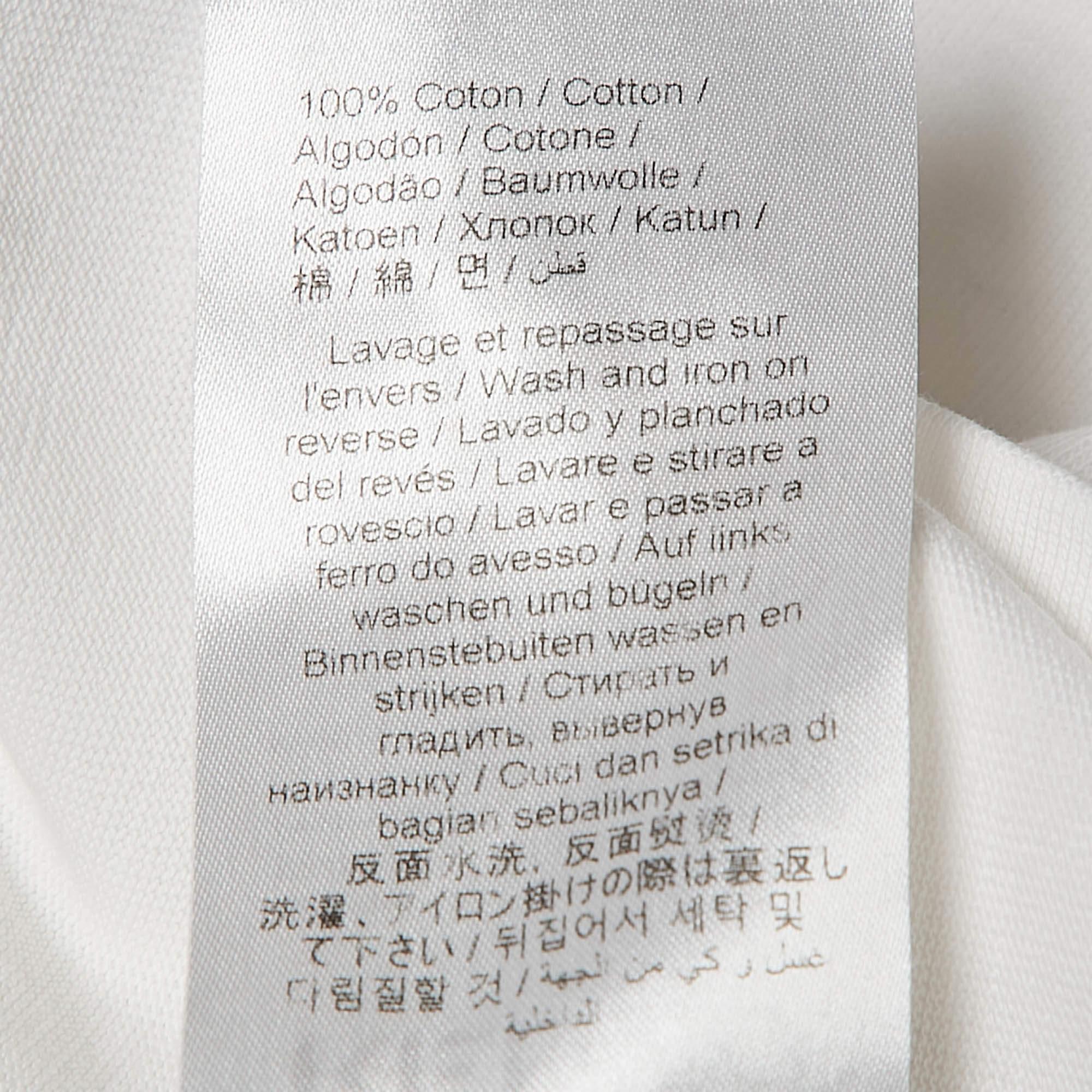 Kenzo White Tiger Print Cotton Knit T-Shirt XL For Sale 1