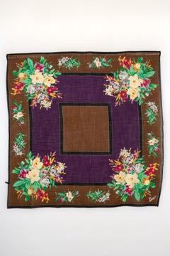 Kenzo Wool Cheesecloth Foulard Scarf