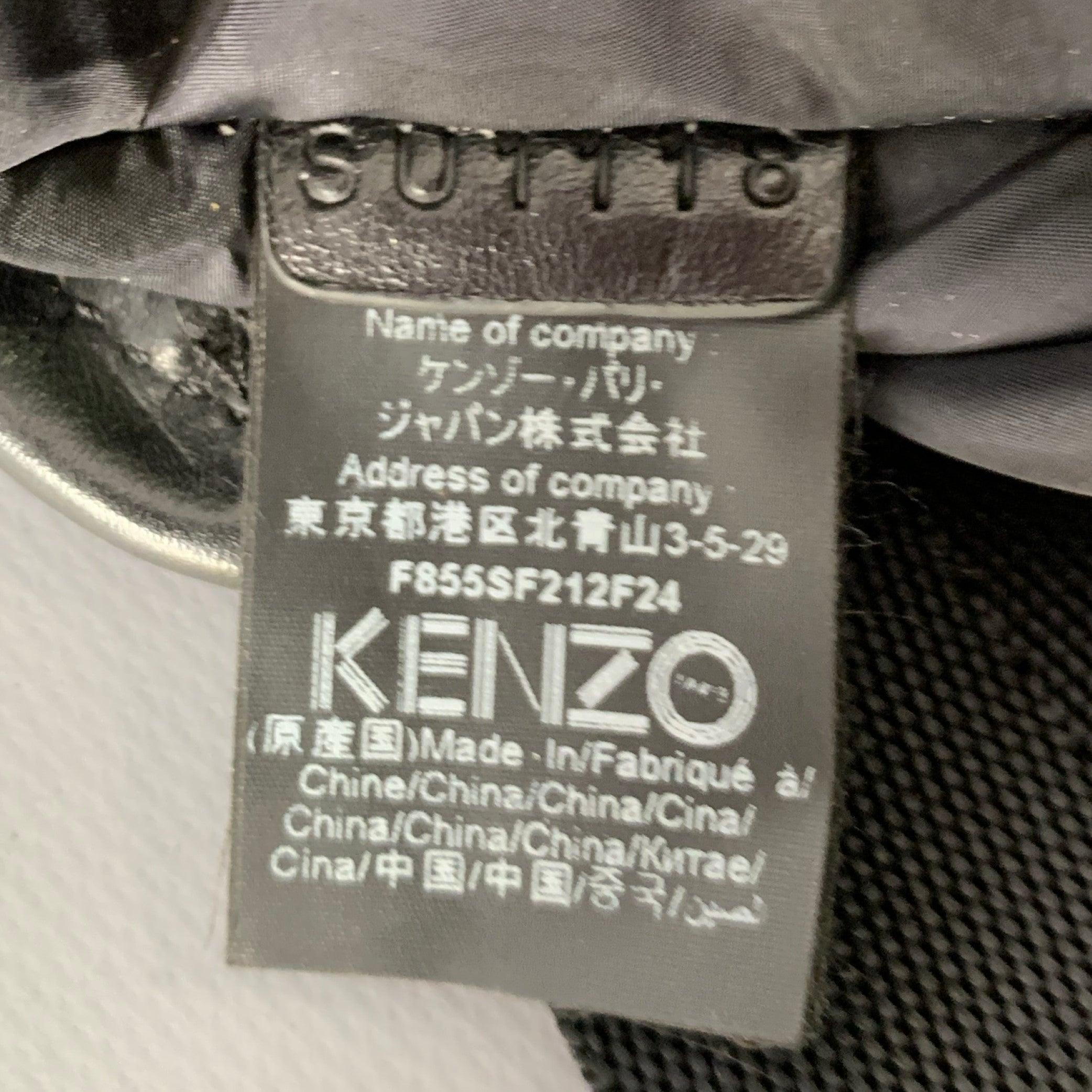 Riñonera KENZO Amarillo Negro Logo Nylon Piel Doble Cremallera en venta 5