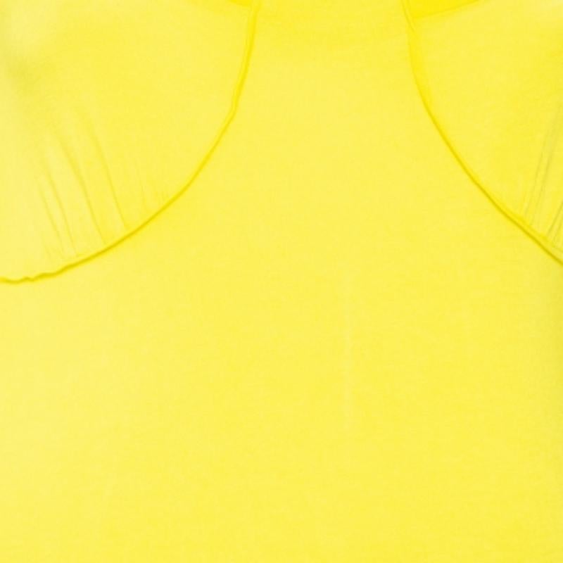 Kenzo - Maglietta a collo alto in maglia gialla - S 2