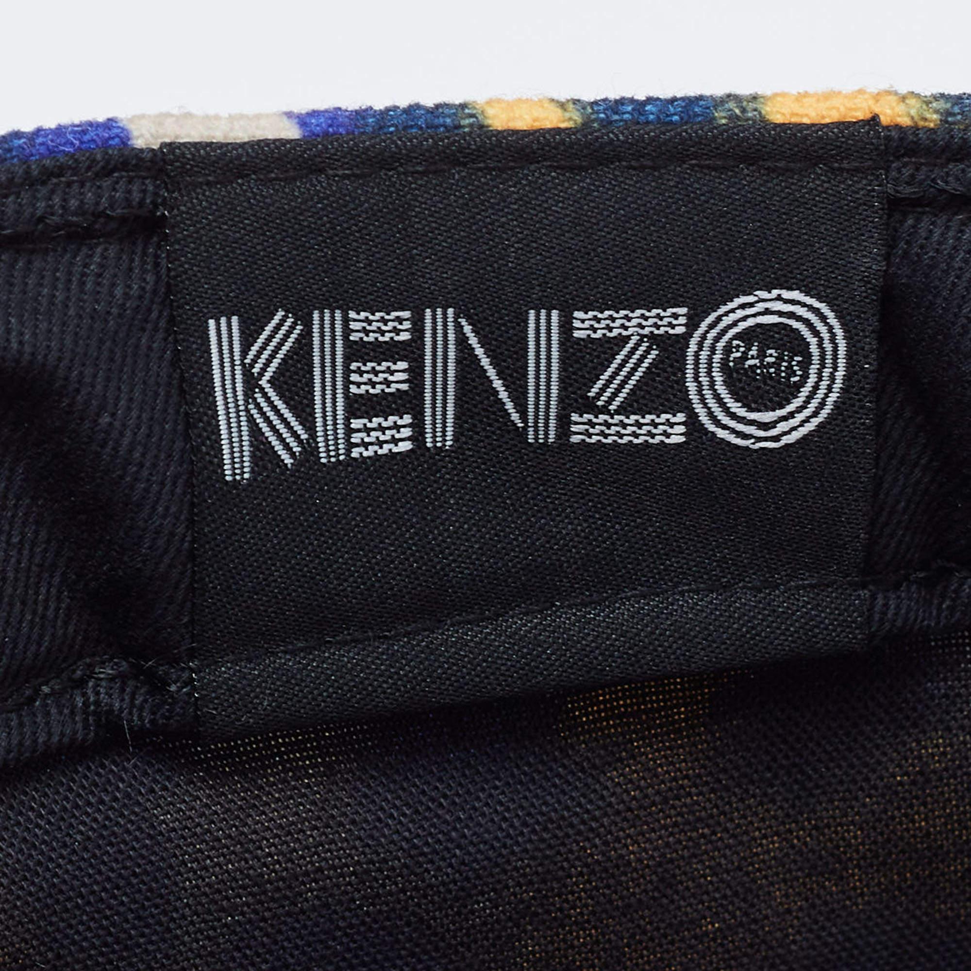 Kenzo Yellow Print Cotton New Era 59 Baseball Cap Size 63.5 For Sale 1