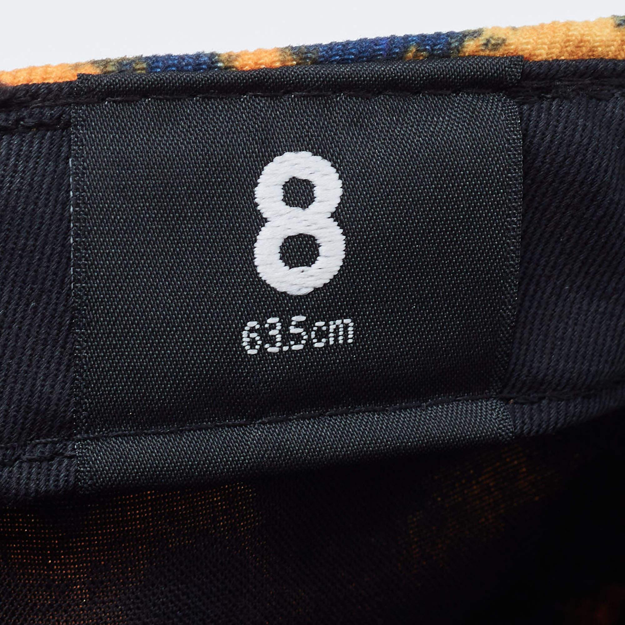 Kenzo Yellow Print Cotton New Era 59 Baseball Cap Size 63.5 For Sale 2