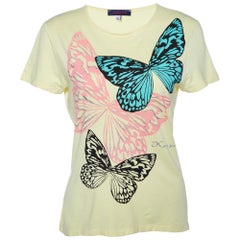 Kenzo - Maglietta gialla stampata in maglia XL