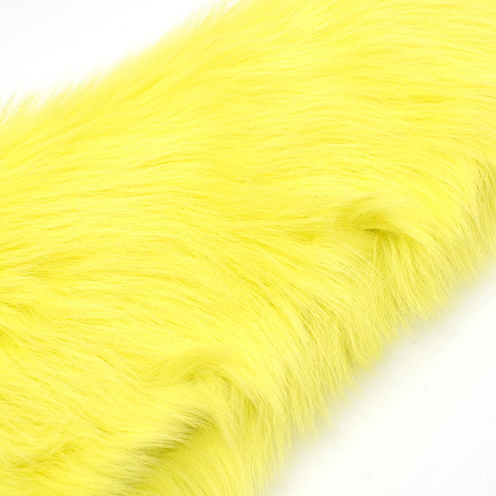 Kenzo Yellow Shearling & Leather Gloves 4