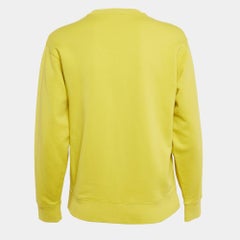 Kenzo Yellow Tiger Applique Cotton Knit Sweatshirt S