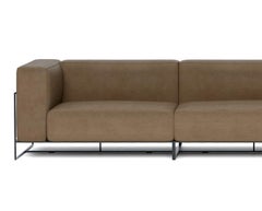 Kepler 22 Leather 3 Seater Sofa by spHaus