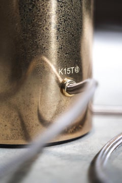 Kepler K15T, Brass and Blown Glass Table Lamp by Angela Ardisson