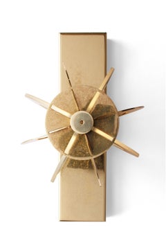 Kepler K15W, Brass and Blown Glass Wall Lamp by Angela Ardisson