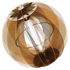 Kepler K50, Brass and Blown Glass Floor Lamp by Angela Ardisson