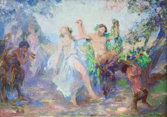 Bacchanale - 20th Century, Mythological Figures Dancing in Landscape by Roussel
