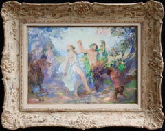 Bacchanale - 20th Century, Mythological Figures Dancing in Landscape by Roussel