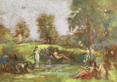 Fete Champetre - Symbolist Figurative Oil Painting by Ker Xavier Roussel