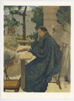 (d'après) Ker Xavier Roussel - lithographie « Femme au peignoir moucheté »