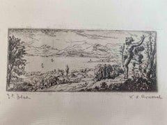 Desnudo en el bosque -  Aguafuerte de Ker Xavier Roussel - Años 20