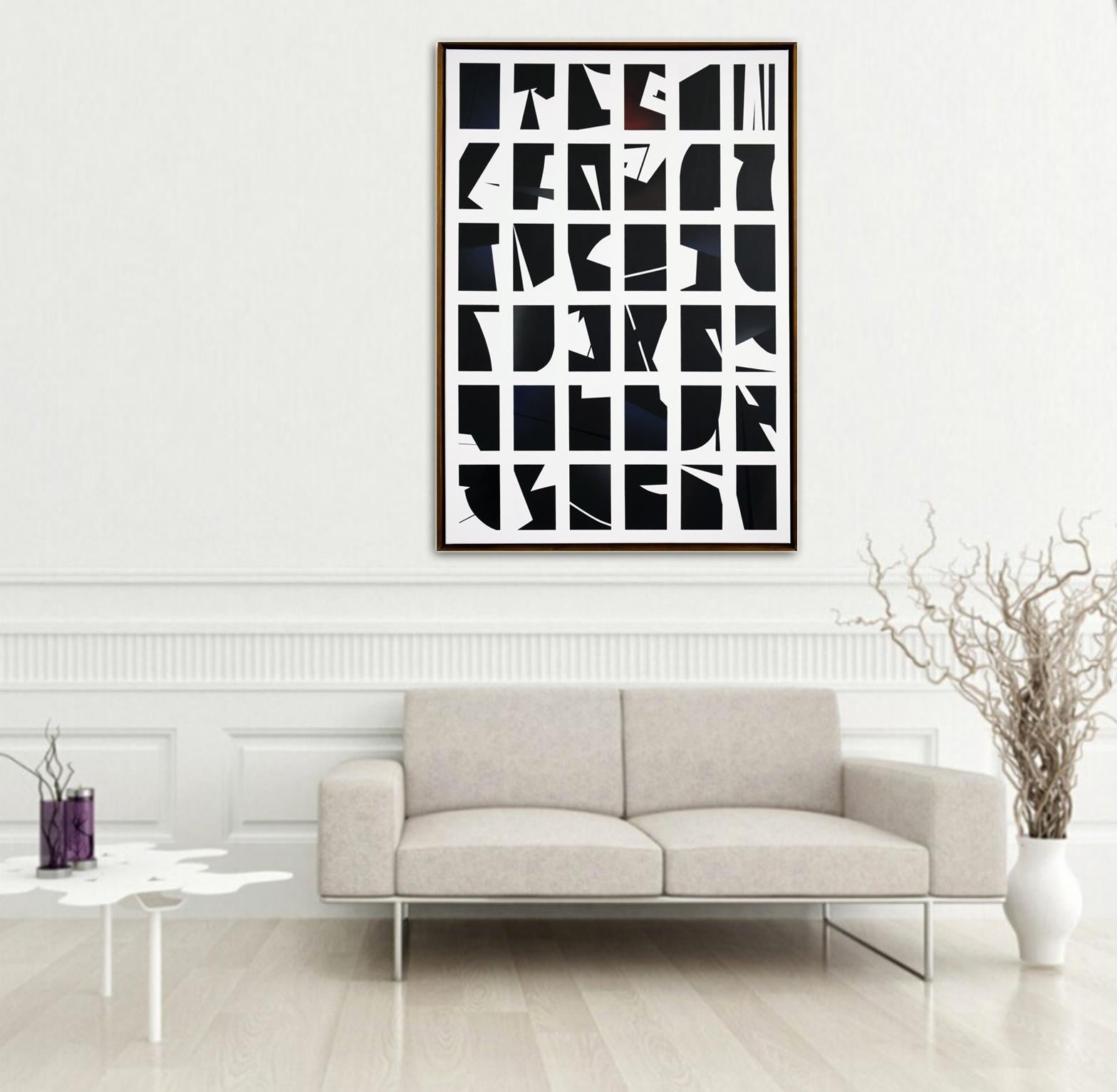 geometric abstract black and white