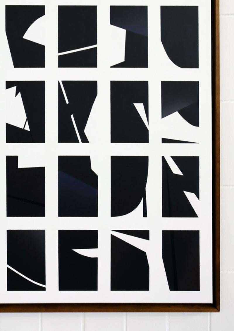 Black & White by Kera - Contemporary Geometric Abstraction with black and white 2