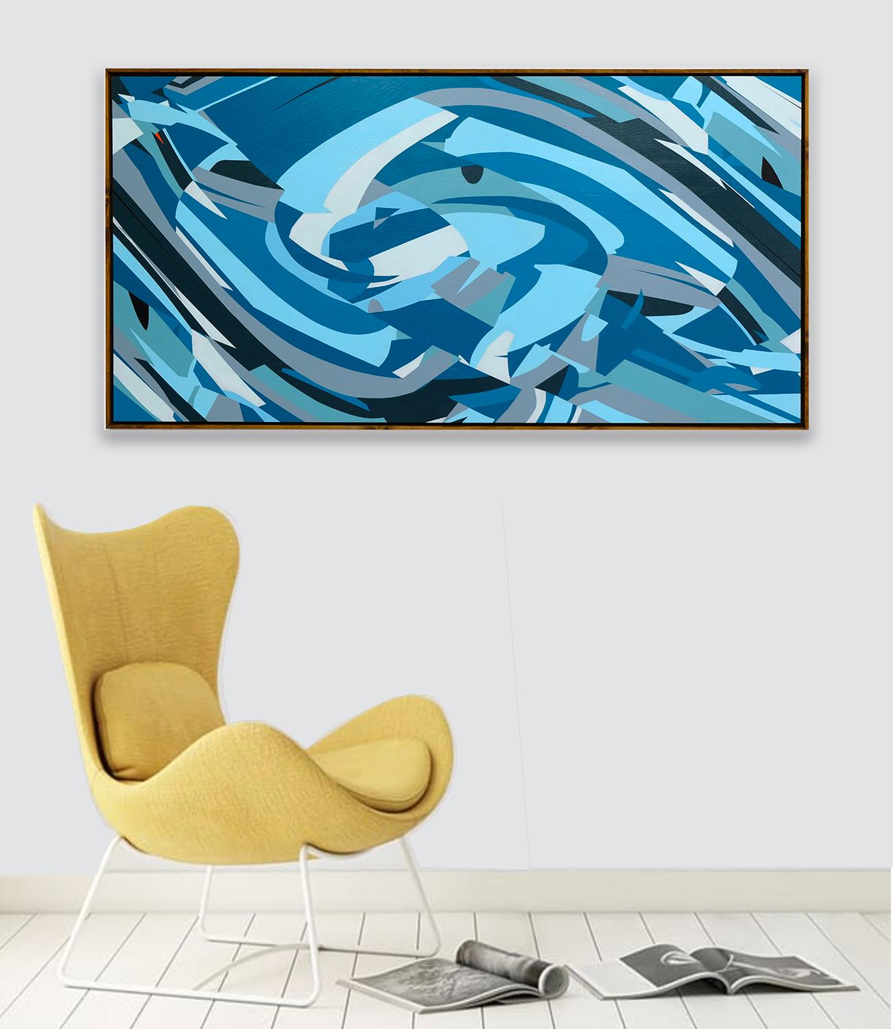 Untitled 046 by Kera - Contemporary Geometric Abstraction with black and white For Sale 3