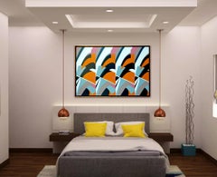 Waves by Kera - Abstracción geométrica contemporánea en blanco y negro