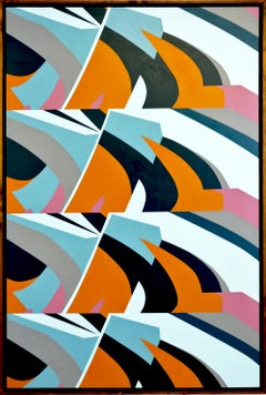 Waves by Kera - Contemporary Geometric Abstraction mit Schwarz und Weiß