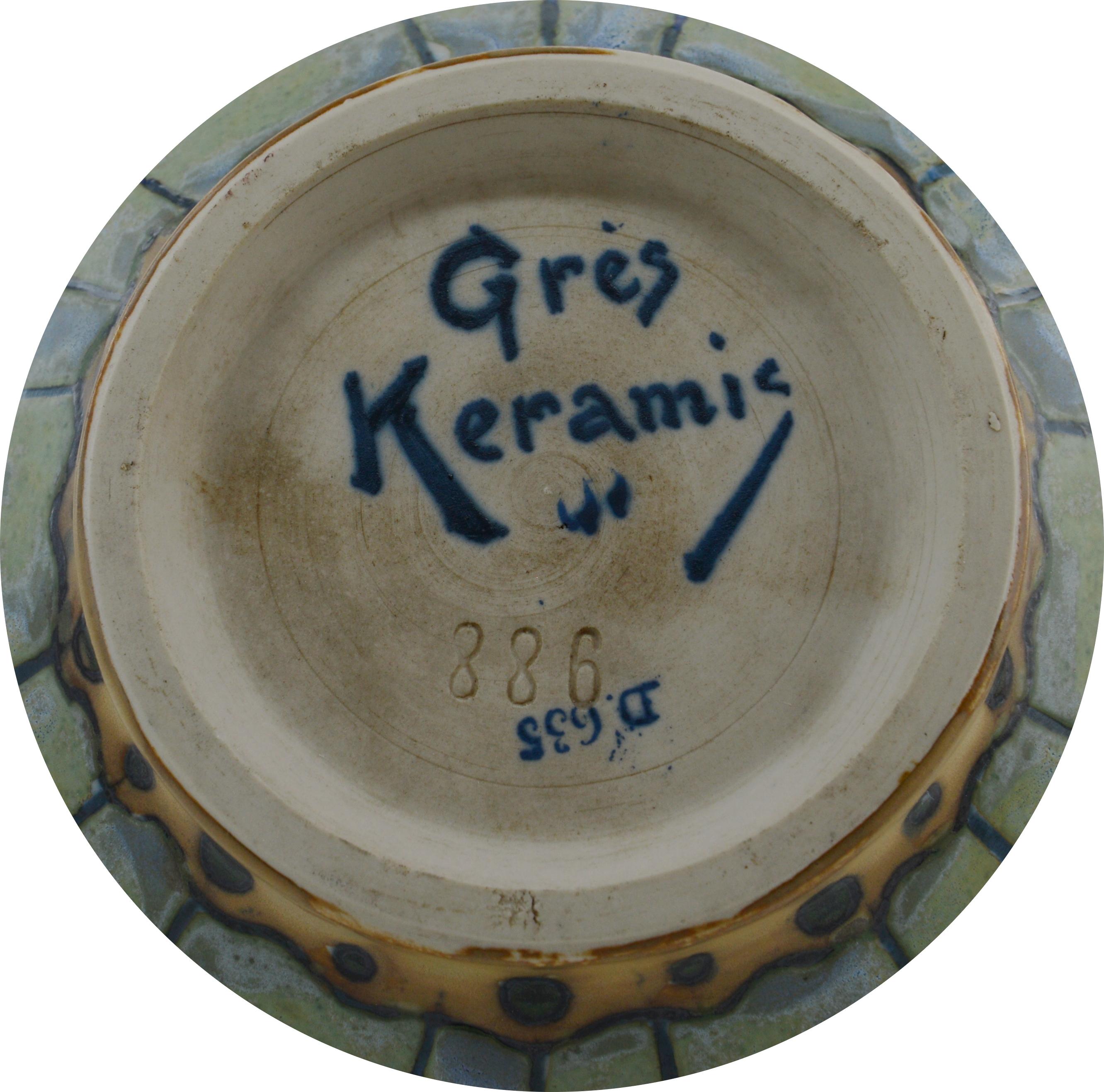 Keramis, Charles Catteau, Stoneware Vase, 1920 In Excellent Condition In Saint-Amans-des-Cots, FR