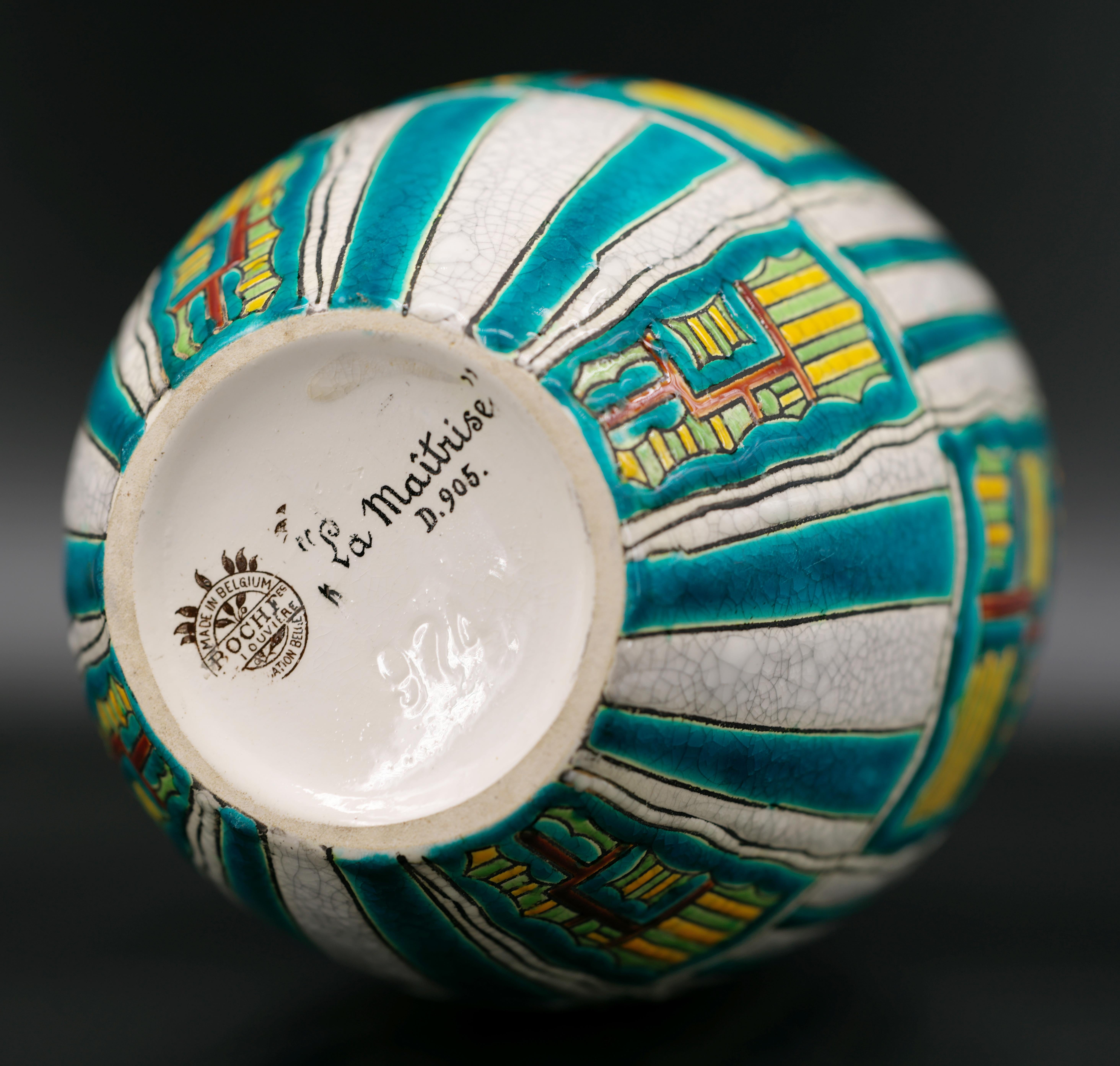 Vaso Keramis di Maurice DUFRENE & Charles Catteau 1924 in vendita 3