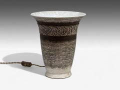 Keramos, lampada da tavolo moderna francese in ceramica smaltata, Francia, anni '40