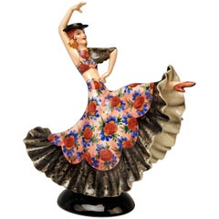 Keramos Spanish Lady Dancer Model 1400 by Stefan Dakon Made, circa 1950-1960