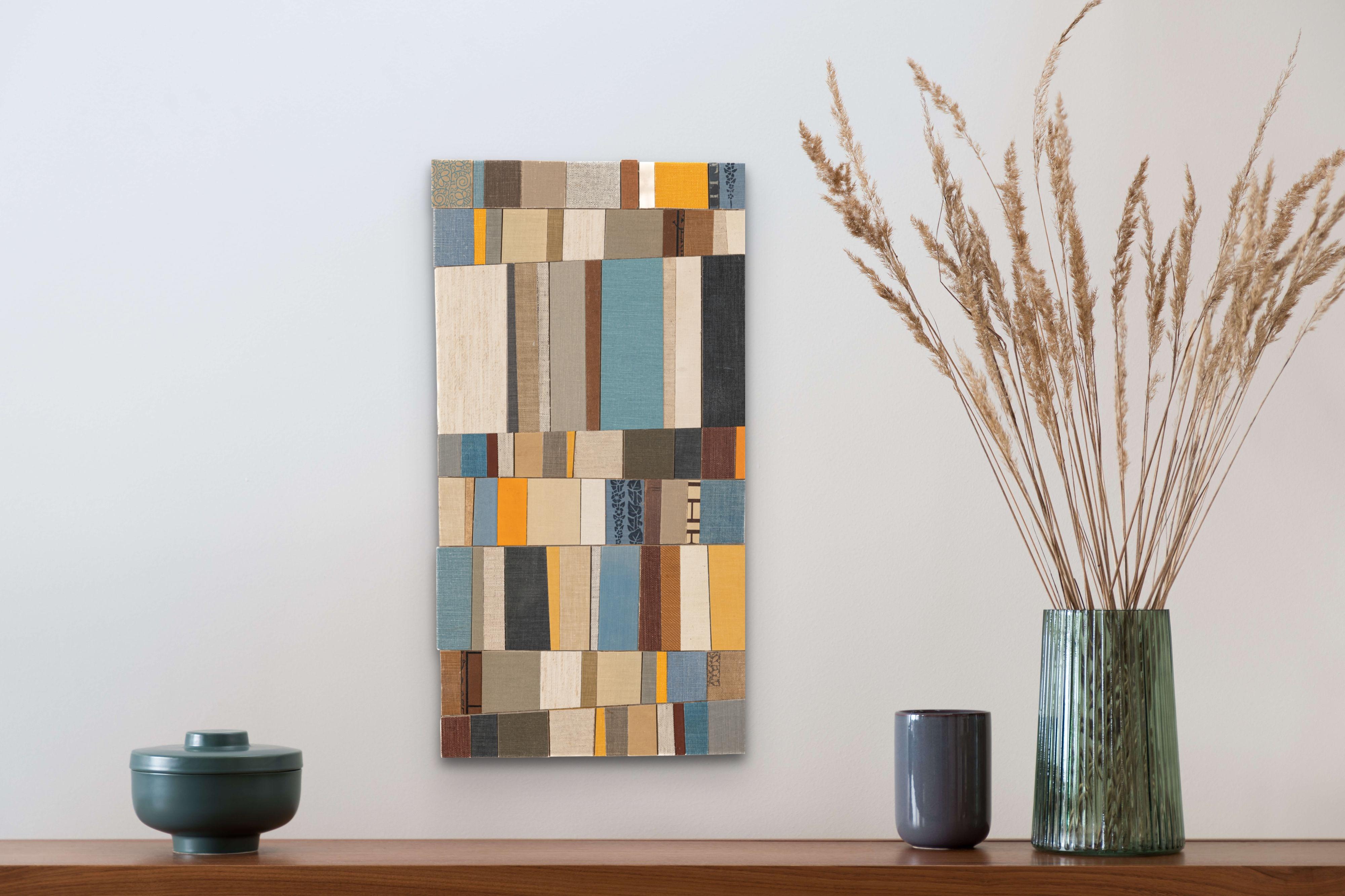 „Terrace“ Eine abstrakte, harte Buchumschlag-Collage auf Holzplatte von Kerith Lisi im Angebot 3