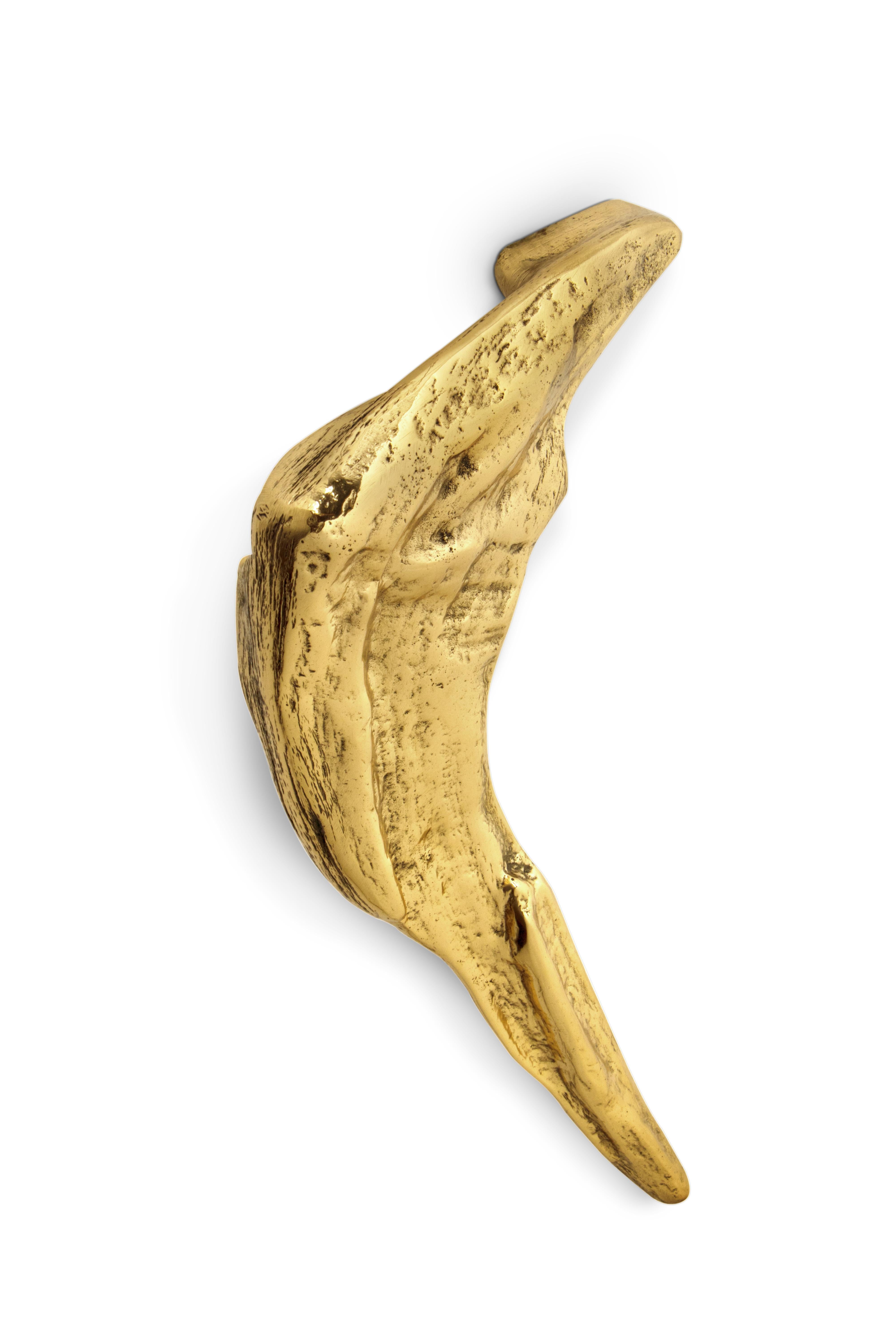 Inspired by the wisdom, longevity, and persistence reflected in Kermandie Queen, the tallest tree in Australia. The Kerma Middle-Size Door Pull is authentic in its forms and presents a unique character in its textures. A fierce brass Door Hardware