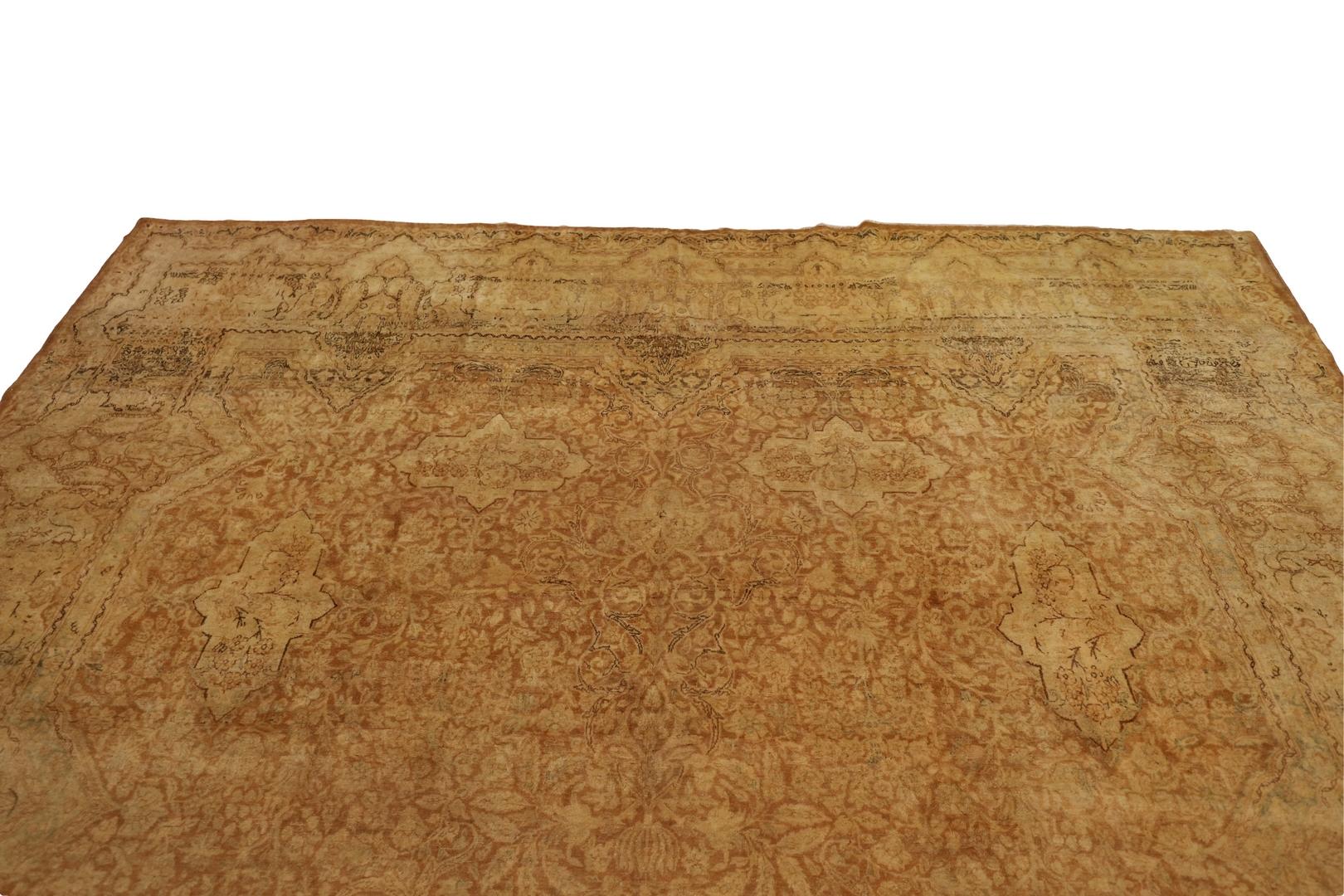 Antiker Kerman-Teppich in Zimmergröße, verblasst, beigerot, 9 x 15 im Angebot 6